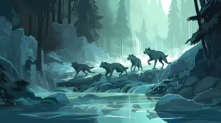 botter17_a_pack_of_wolfs_running_through_a_stream_of_water_in_t_00efc2b3-956d-4e0e-9518-a80ed6773c63.png