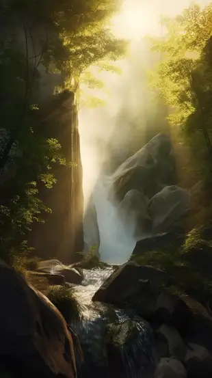 botter17_cinematic_realism_a_waterfall_in_a_forest_volumetric_l_7486310b-9983-4262-ba2d-08892429c227.png