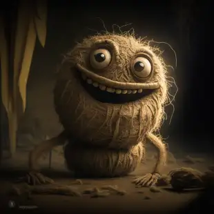 botter17_macro_shot_cute_little_monster_made_of_jute_in_a_old_b_e8fb9918-e579-467b-b315-f93e3f533f76.png