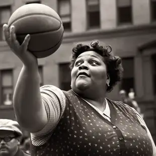 botter17_Detailed_blackwhite_photo_of_a_chubby_women_playing_ba_c941e78f-291e-4d1f-ac50-8b14c8f1c5d4.png