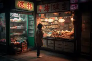 botter17_a_woman_standing_in_a_small_grocery_shop_evening_low_l_b647790e-9e6c-4f89-b485-710281386f0c.png