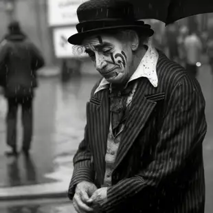 botter17_detailed_blackwhite_photo_of_a_old_sad_clown_standing__3f229c93-e9dc-4c25-9549-20719715045c.png