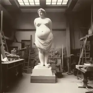 botter17_a_vintage_photo_of_a_unfinished_sculpture_of_a_chubby__3c0e46f1-8eb0-47f4-bca3-c65968bf7948.png