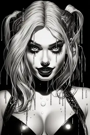 behindthecouch_black_an_white_fine_outline_drawing_of_Harley_Qu_81e3b800-200d-4e29-aa4e-e493723e2ed9.png