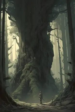 botter17_A_man_walks_through_a_forest_of_giant_twisted_trees_ea_2cb526c7-b0f5-41e0-8718-bb5316e11f91.png