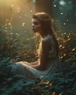 behindthecouch_a_beautiful_Faerie_sitting_in_woods_between_the__48782eae-7f55-4df4-9ea4-cdb8ad7f268b.png