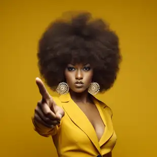 behindthecouch_a_black_woman_with_an_Afro_and_is_pointing_to_th_aac4512a-a09c-40f5-afac-4575acab70b3.png