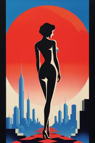 behindthecouch_Hiroshi_nagai_poster_retro_woman_in_spandex_dres_d39e65fc-a1a9-4851-9b19-bafad0b15051.png