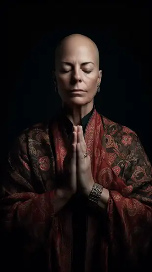 botter17_a_portrait_of_a_bald_woman_with_her_hands_folded_prayi_8cc0fd3a-c4ee-42df-8cac-0542278d796b.png